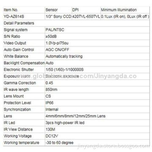 700TVL CCD Vehicle License Plate Security box Camera, 100m IR Night Version